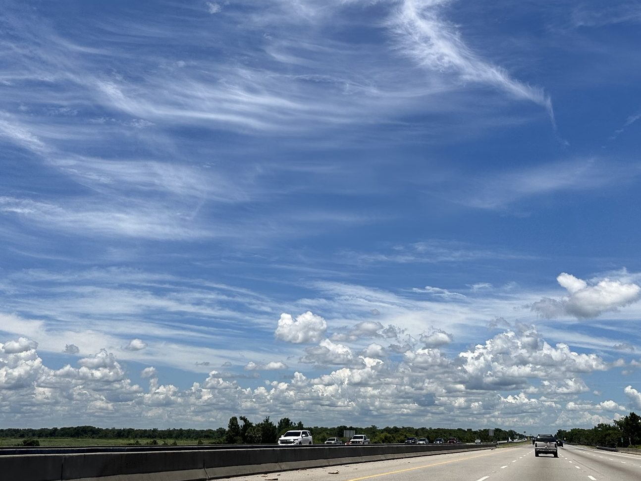 on the road again.... and changing skies